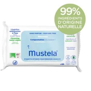 Mustela lingettes nettoyantes à l'eau