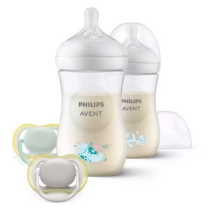 Philips Avent Coffret Cadeau Bébé Natural Response - 2 biberoo 260 ml + 2 sucettes