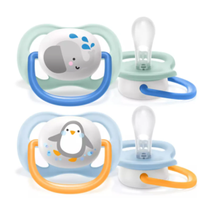 Philips Avent Lot de 2 Sucettes Orthodontiques Penguin & Éléphant 0-6m Garçon