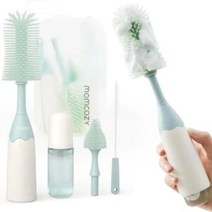 Momcozy Kit de brosse à biberon Innovative Push-Press Design