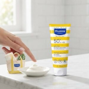 Mustela Lait Solaire Très Haute Protection SPF50+ pour Peau Sensible, 100ml